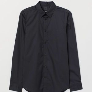 Easy Iron Shirt (Slim Fit / Black)